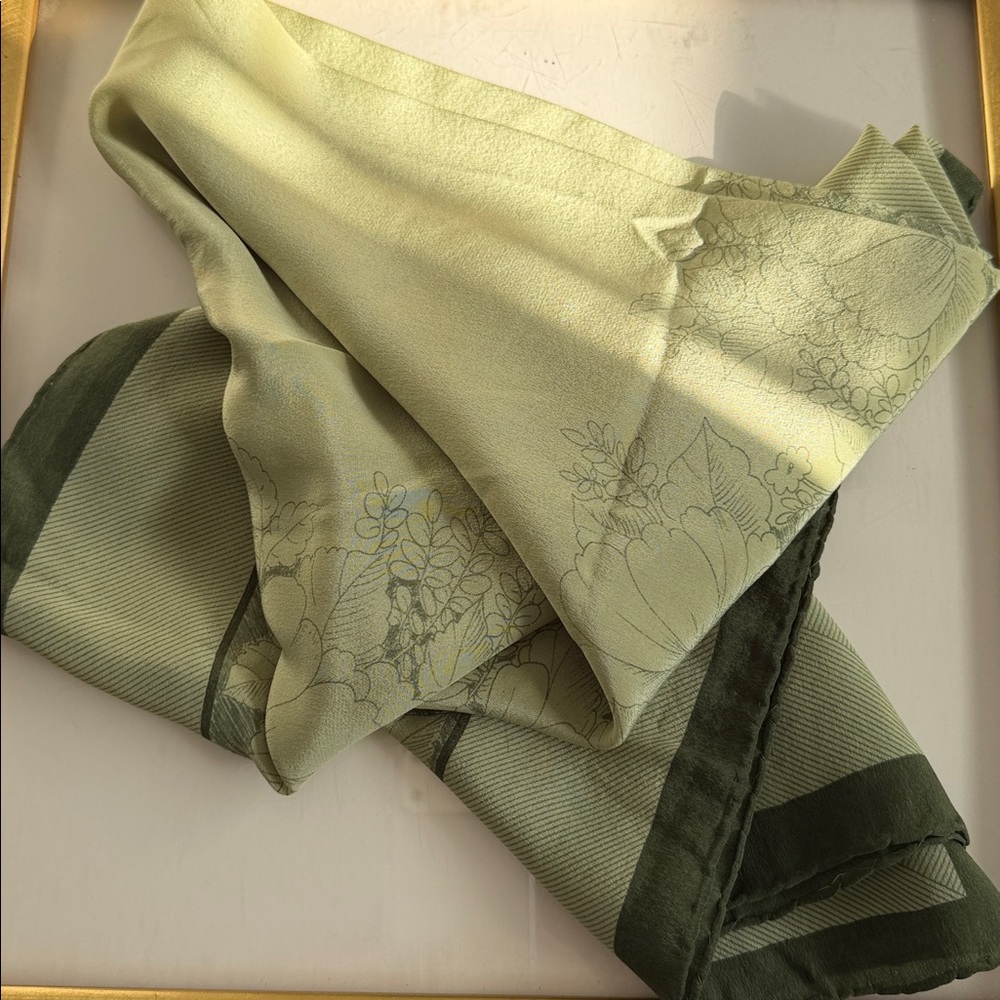 VTG Prochownick Authentic Square Silk Scarf Shawl Delicate Floral Design - Picture 4 of 16